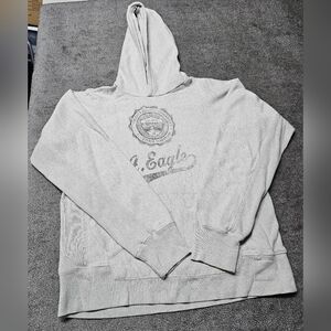 American Eagle Outfitters Hoodie Size Medium Gray Vintage (Flaws In Pictures)
